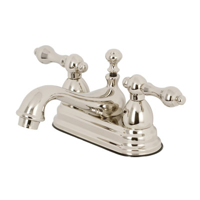 Robinet de salle de bain central à fixation à deux poignées à 3 trous à fixation sur le comptoir 4 po Kingston
