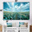 «Green Blue Sky Cornfield Rows I», ensemble d'art mural de ferme-1279306722-1279306726