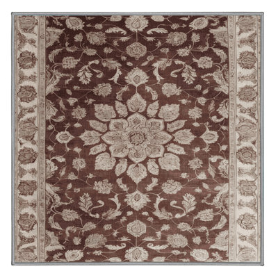 Machine Washable Tabriz Gray Area Rug