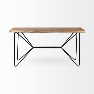 17 Stories Elidge Reversible Solid Wood Desk