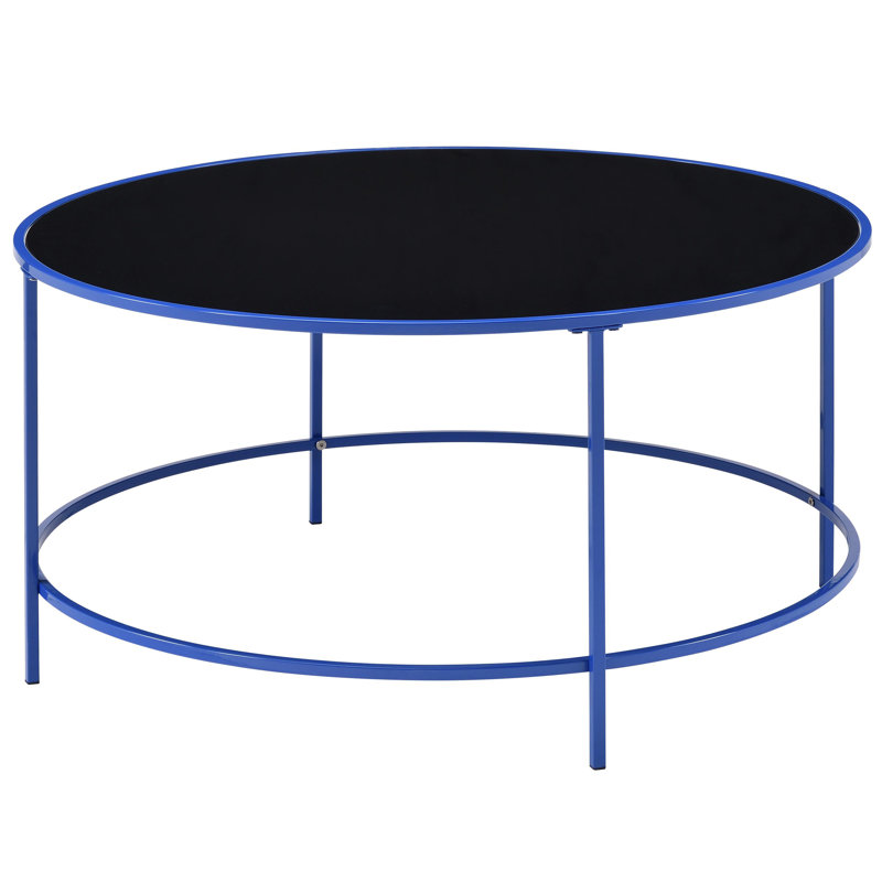 Table basse à 4 pieds Silverlock, Bleu