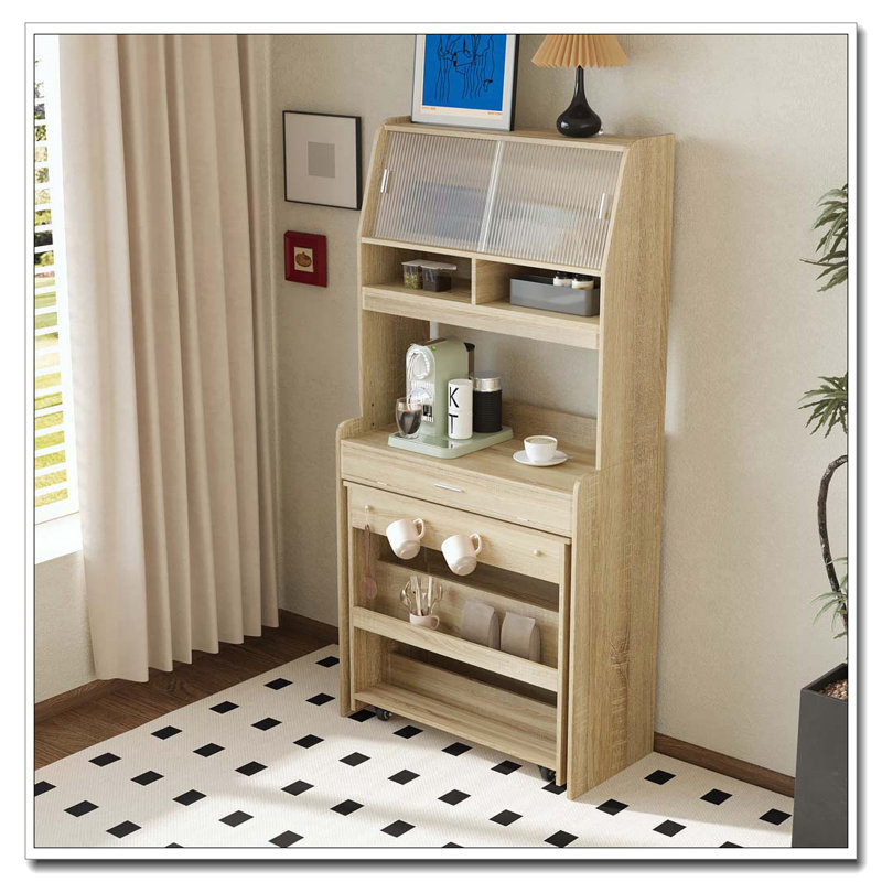 Armoire de salle à manger compacte, Naturel