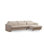 Stylish Corner Sofa, Cream Color, 114.2 x 64.9 x 28.7 inches | Beech Wood & Chipboard Frame, 100% Polyester Fabric | 28 DNS Soft Foam Back, Portable Cushions, Dry-Cleanable | Perfect for Modern Living Rooms & Lounges