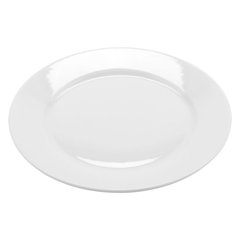 Assiette à dîner en porcelaine de 10 po Corona - Rolled Edge