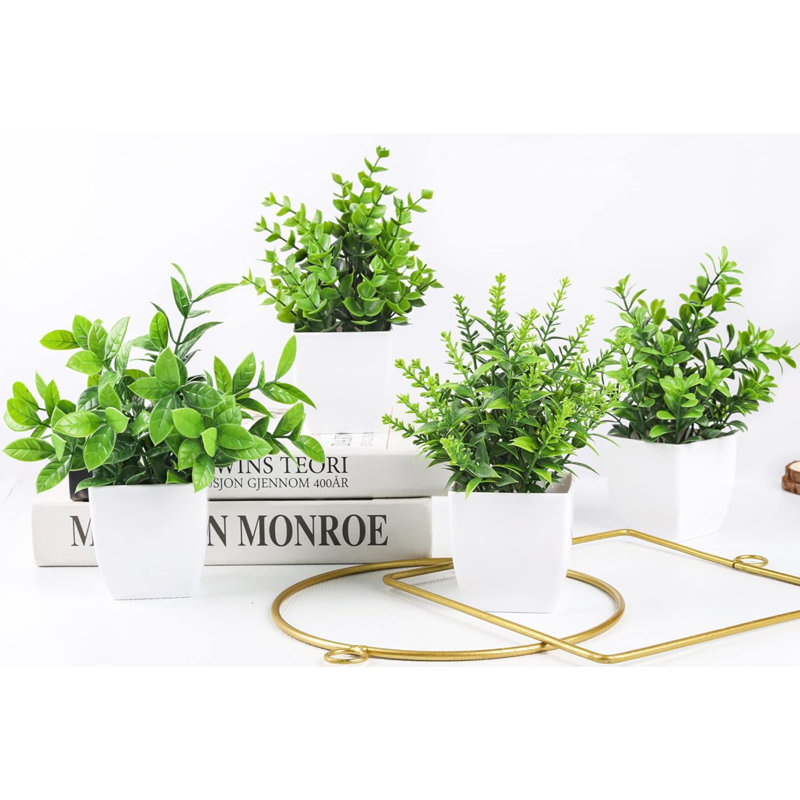 Ensemble de 4 plantes artificielles en pot pour la maison
