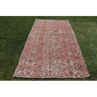 Tapis turc vintage rétro Anatolian en brun - idéal pour les salons et les décors orientaux