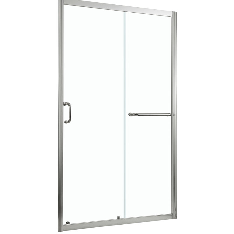 60" W X 72" H Shower Door, Single Sliding Bypass - Brushed Nickel, Tempered Glass, Streamlined Design Enclosure, 72", Nickel Robust Bathroom Improvement