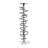 Modern Metal Aluminum Spiral Ring Pillar or Taper Candle Holder with Clear Square Base - Contemporary Sculptural Design Accent Decor for Stylish Tabletop or Shelf Display-87058132-87058135