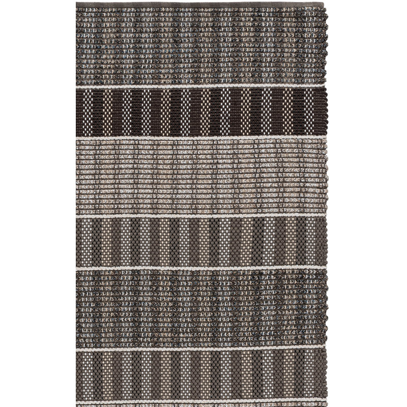 Braided 764 Hand Woven Cotton Pile Striped Rug, Rectangle 8' x 10'