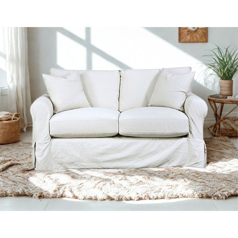 Cassanora Snow Living Room Group Slip Cover, Cream