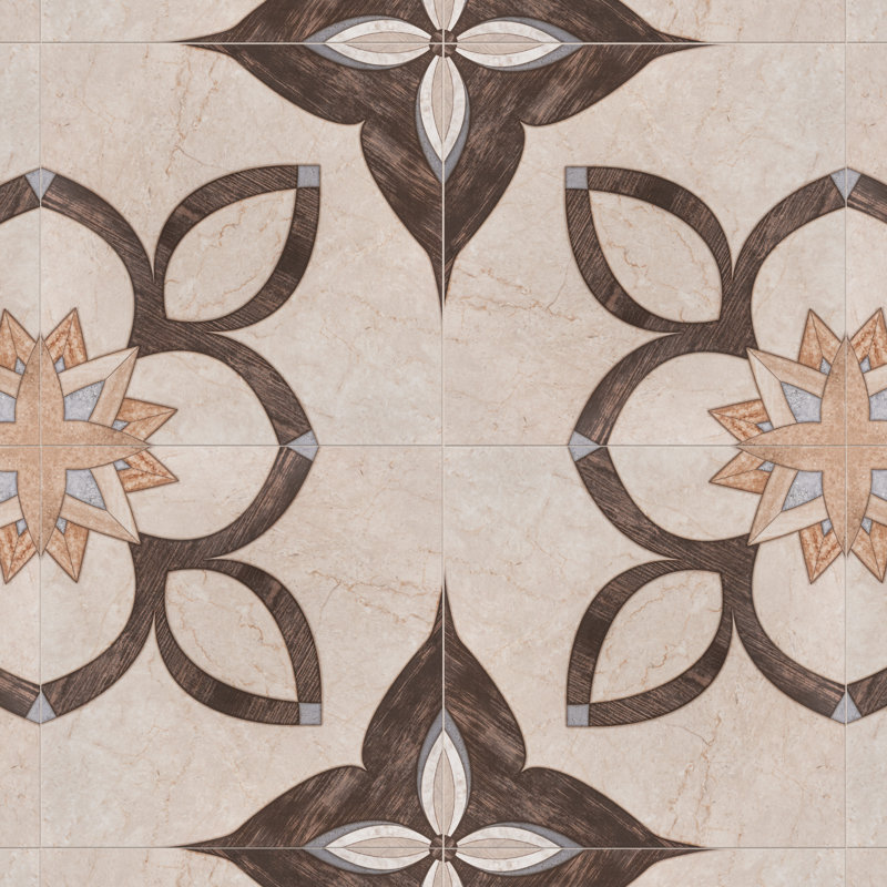 Carreau de céramique de 18 po x 18 po à motif pour mur et plancher Argos