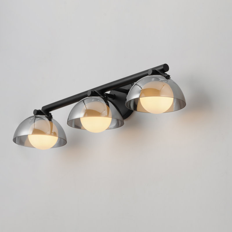 Domain 3 - Light Vanity Light, Black, Smoke
