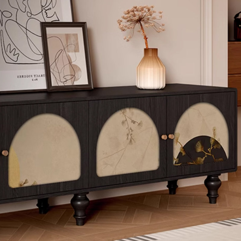 Meuble télé en bois massif au design créatif