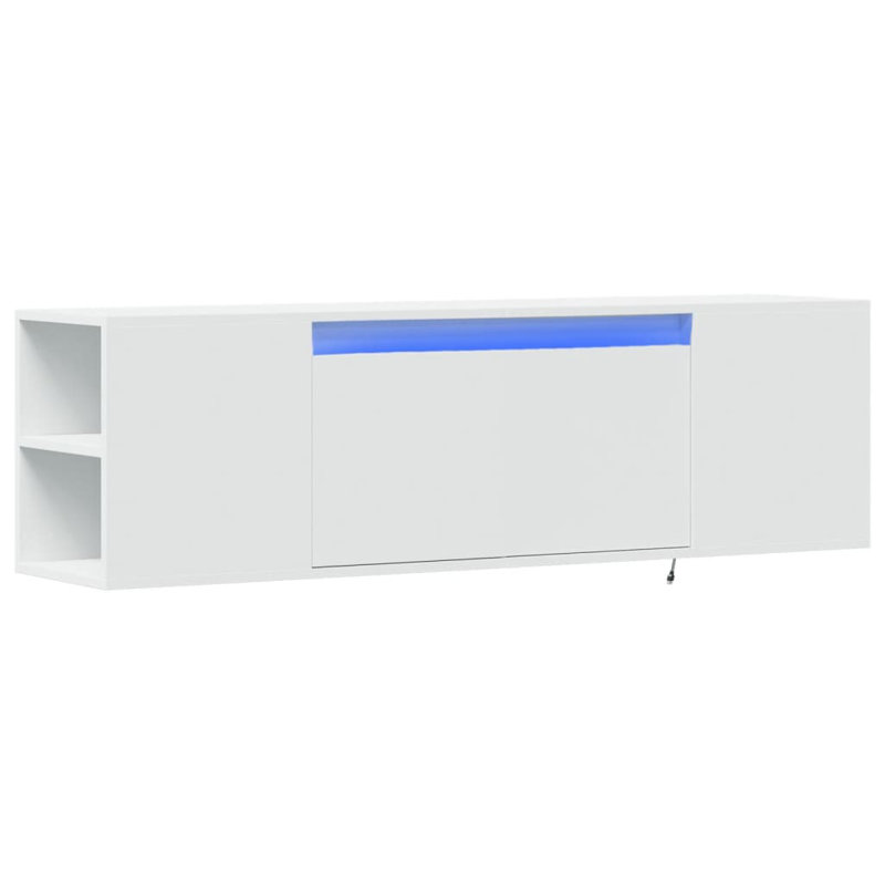 Cynitha Unfinished TV Stand for TVs up to 24", Highgloss Sand Grey