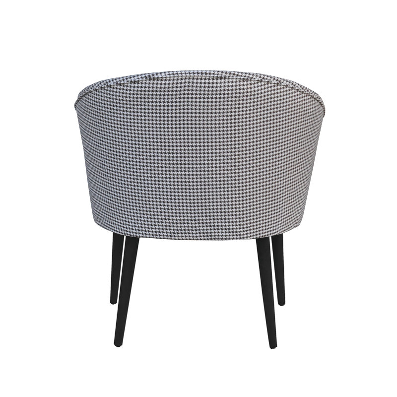Plum Upholstered Barrel Chair, Black