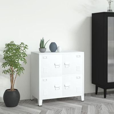 Chawan vidaXL Storage Chest, Metal Storage Cabinet, Metal Handle