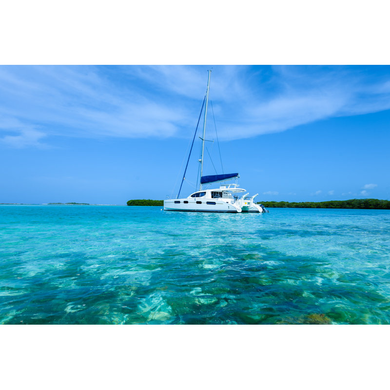 Cosper An Anchored Catamaran by DouglasOlivares - Wrapped Canvas Print, 30cm H x 46cm W x 3.8cm D