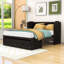 Lit escamotable en bois avec 1 tiroir et ports USB-891273479-891273476
