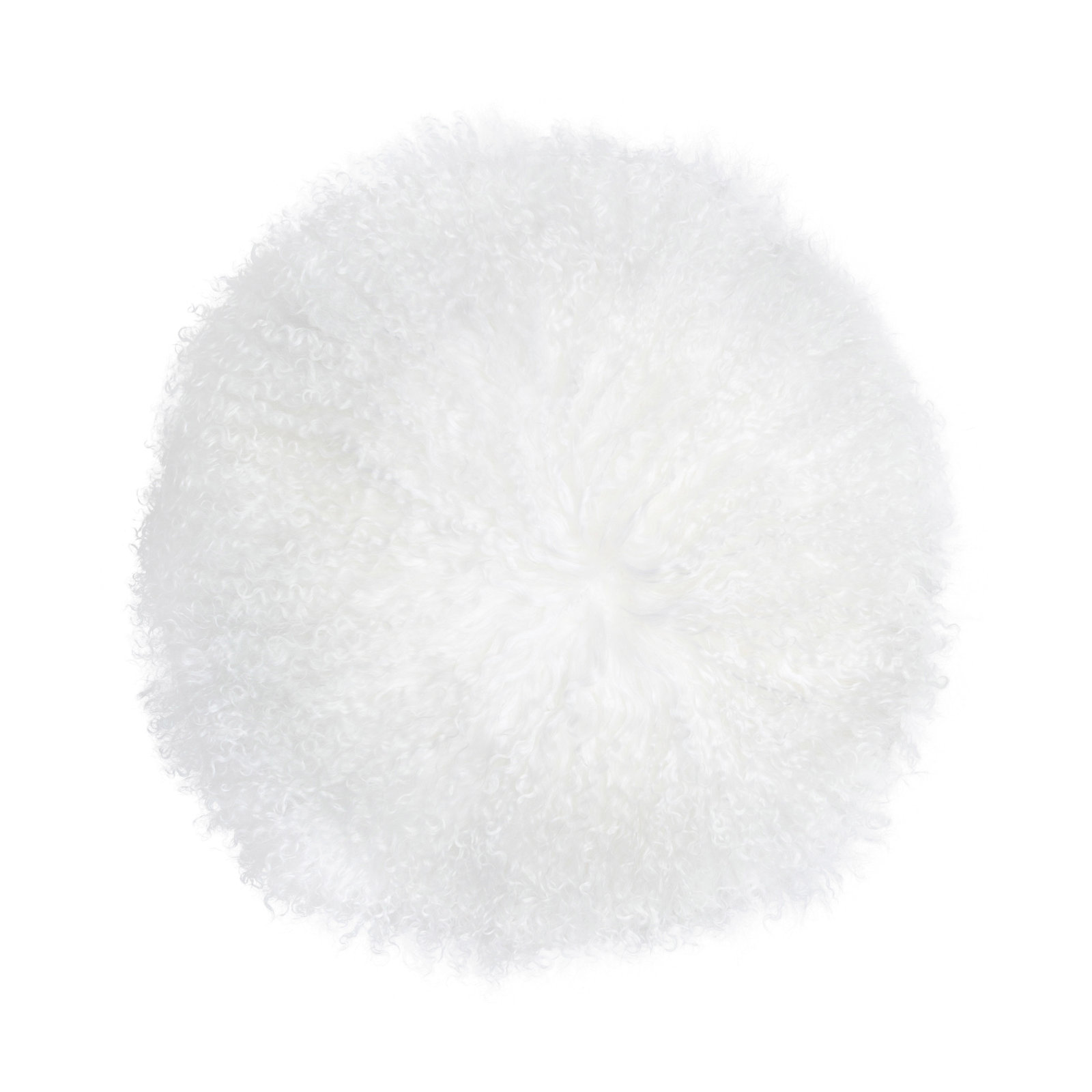 Ruffled Throw Pillow, White