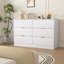 Commode à 6 tiroirs, style simplement moderne, commode pour chambre à coucher, salon, couloir et vestibule - grande armoire de rangement (commode / commode)-1668784036
