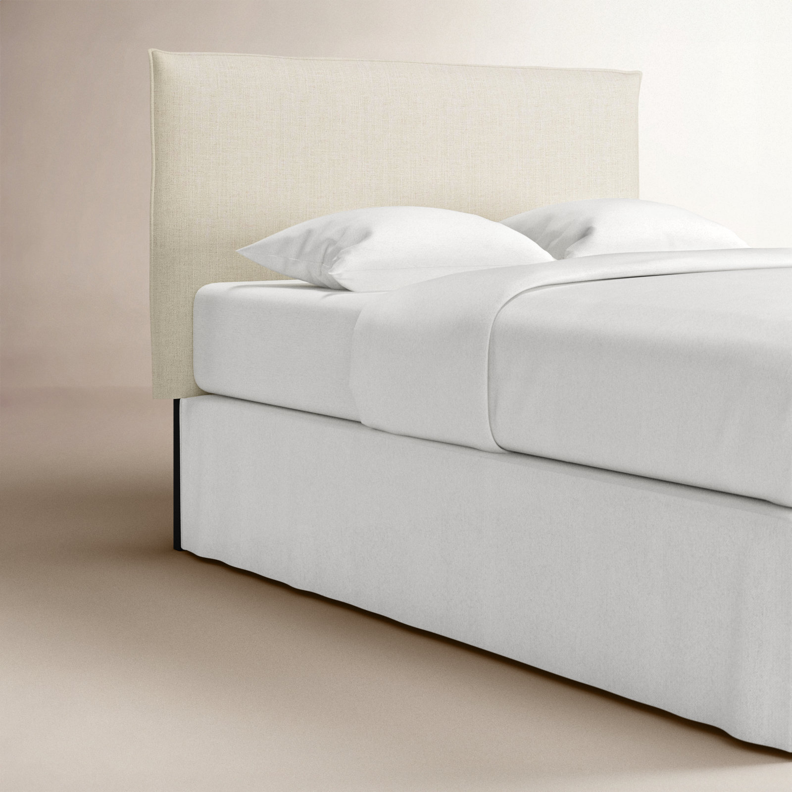 Halcyon Upholstered Headboard, Queen, Classic Talc Linen