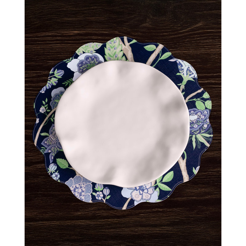 Vida Blooms & Branches Reversible Round Placemats