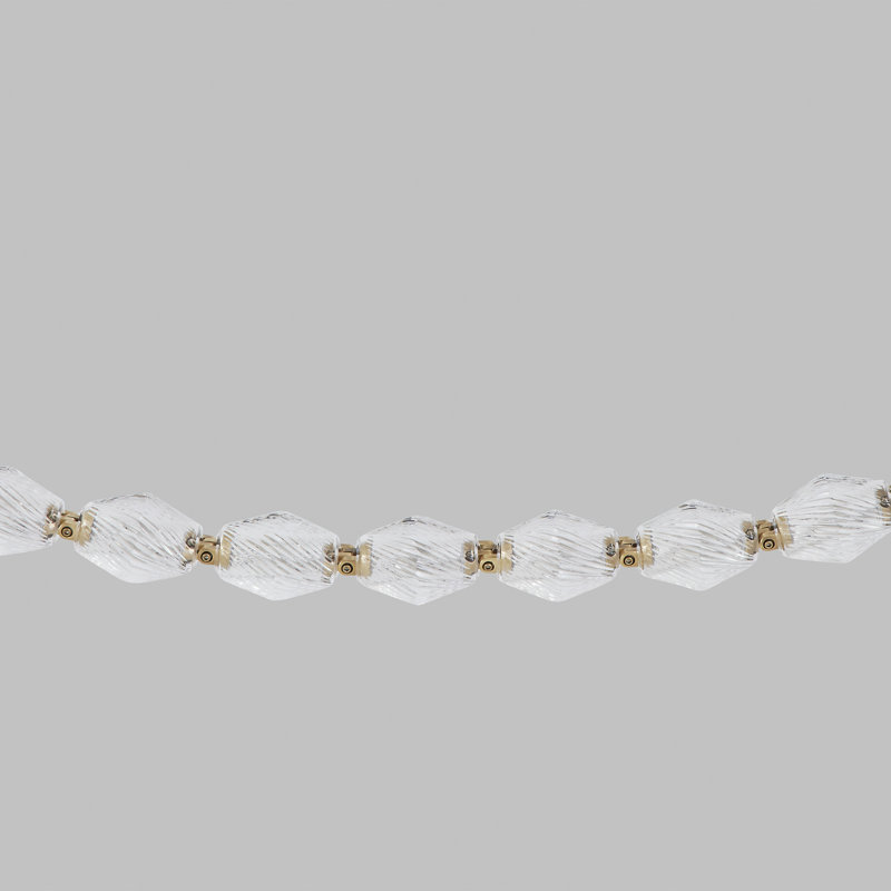Collier 240 Chandelier, 254.8" H x 2" W x 2" D, Hand Rubbed Antique Brass