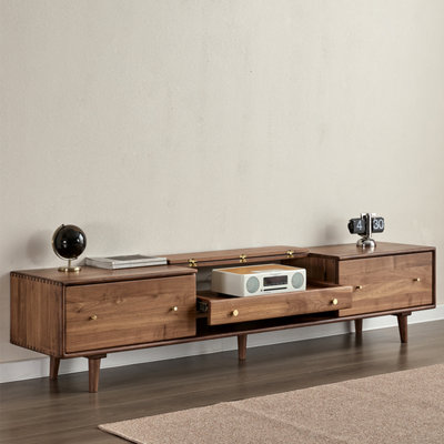  Retro Brown Solid Wood TV stand