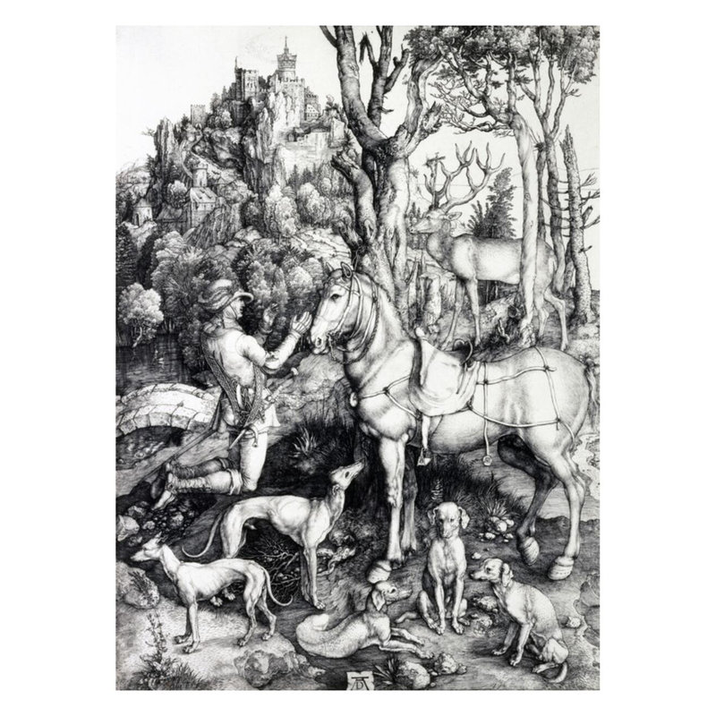 Saint Eustace by Albrecht Dürer - Giclee Print, 28" H x 22" W