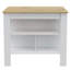 Burlingame, ensemble de cuisine à 2 tablettes et 5 portes, 2 îlots et 1 armoire murale blanche et chêne clair Burlingame