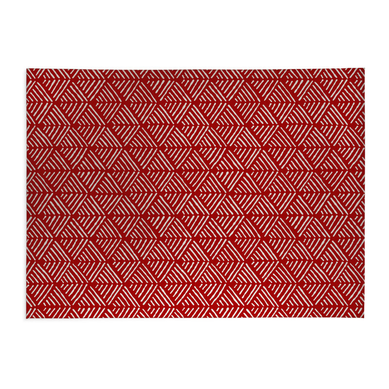 Tapis de cuisine Tribal Dreamer, Rouge canneberge, Rectangle 5 pi x 7 pi