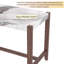 Table de bar rectangulaire à hauteur de comptoir avec plateau en faux marbre pour la cuisine et le salon-1634859805