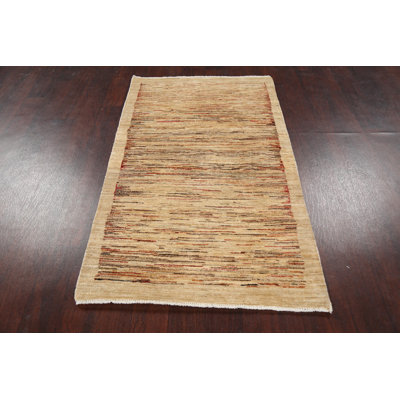 One-of-a-Kind 3'1" X 5'3" New Age Wool Area Rug in Beige
