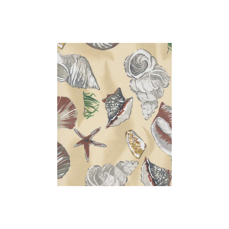 Tissu coquillages - sable imprimé principal