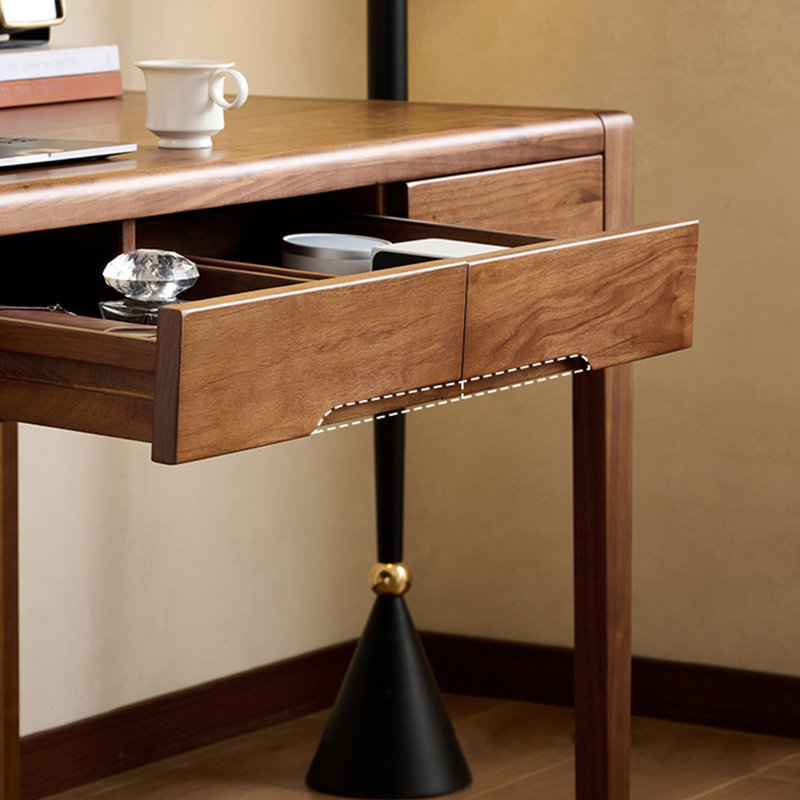 Bureau en bois massif de style américain, H 29,92 po x l 78,74 po x P 29,53 po