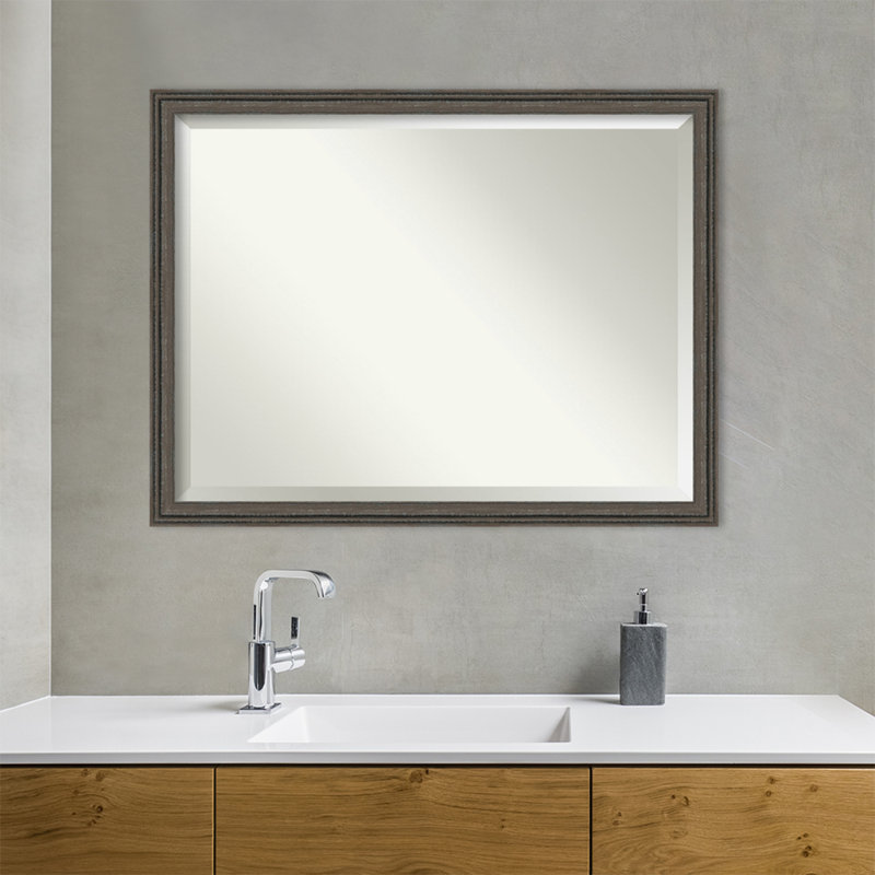 Miroir mural Whanger, Brun, Rectangle, 33,5 po x 43,5 po