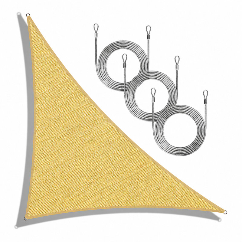 Voile d'ombrage en triangle Amgo, 16 pi x 16 pi x 16 pi, Beige