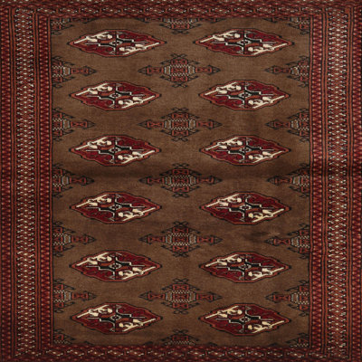 Tapis brun/rouge/beige traditionnel Esto