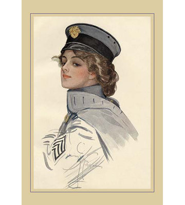 «Maid at Arms» par Harrison Fisher, reproduction d'art encadrée