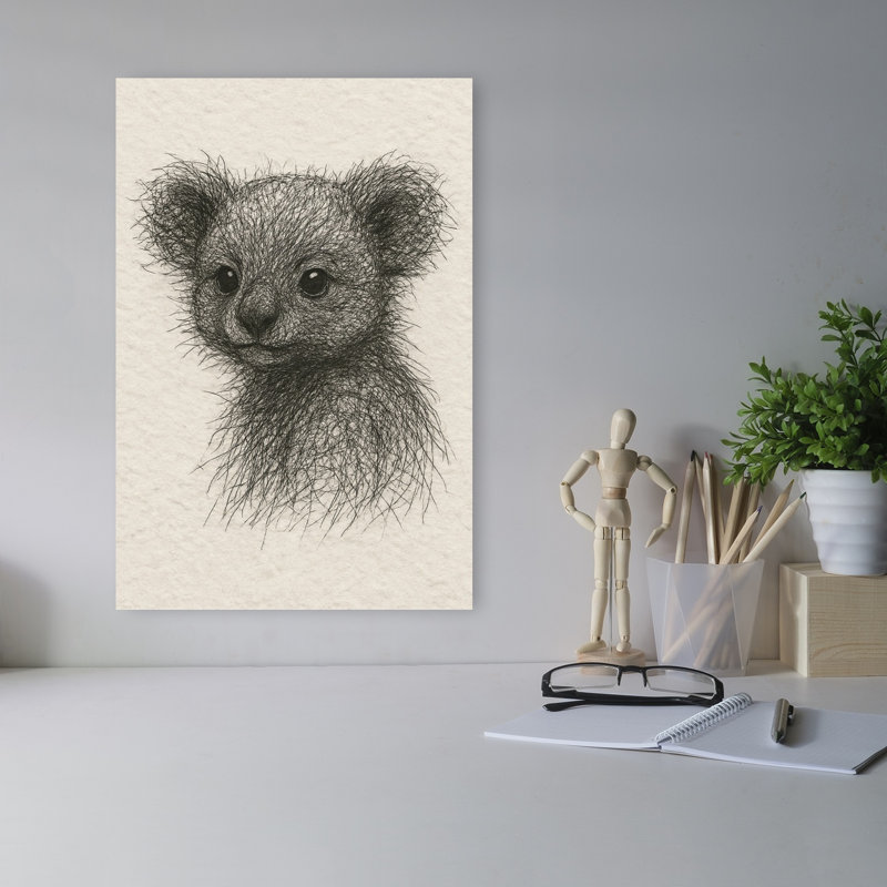 Mignon bébé Koala, impression d'art mural Koala contemporain, H 18 po x l 12 po
