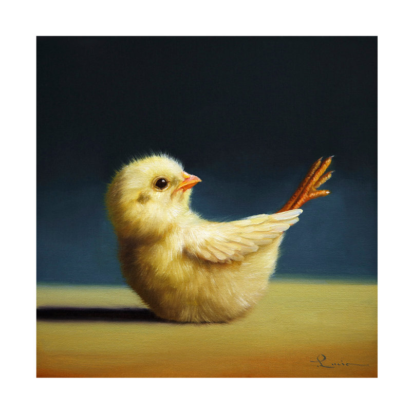 «Yoga Chick Boat Pose on Canvas» par Lucia Heffernan, impression, H 18 po x l 18 po x P 2 po