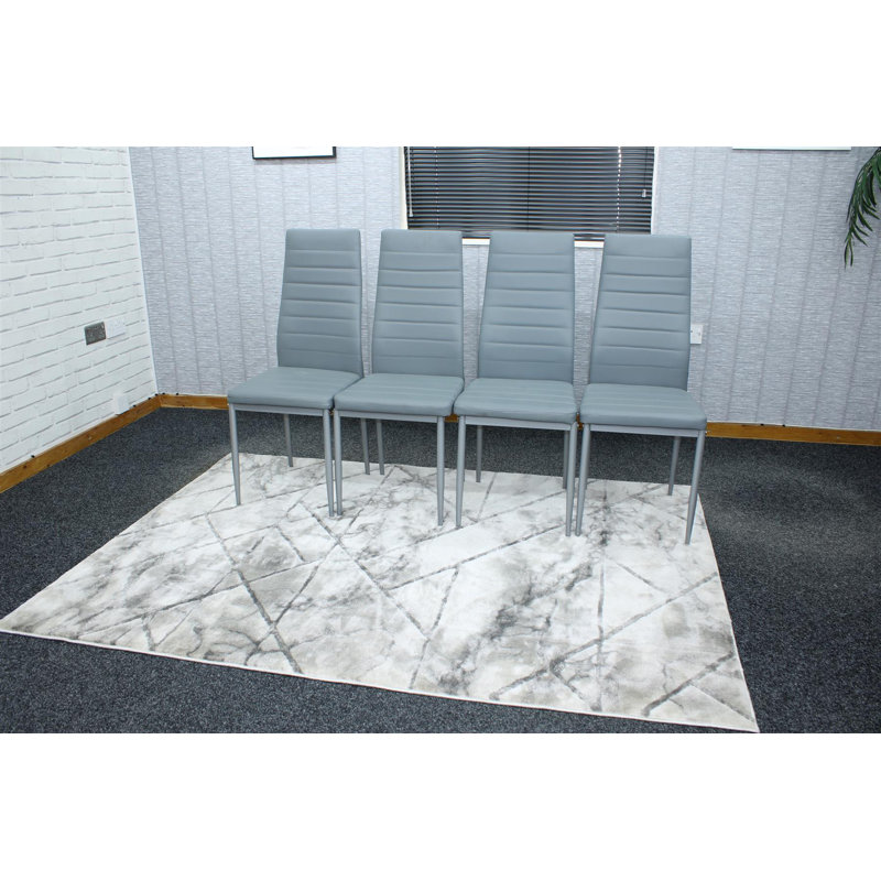 45cm H Metal Side Chair, 4, Grey