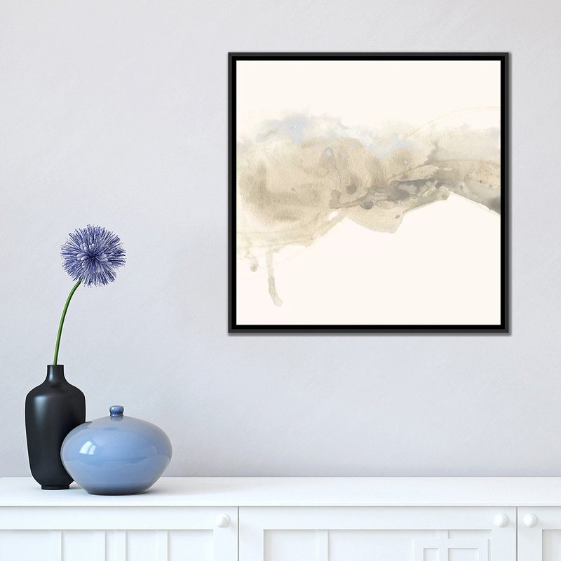 «Vapor I», reproduction sur toile tendue sur châssis, H 18 po x l 18 po x P 1,5 po, Toile encadrée noire, Pas de tapis