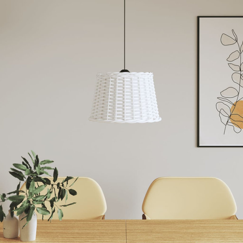 Chira Pendant Shade, White, 26cm H x 40cm W x 40cm D