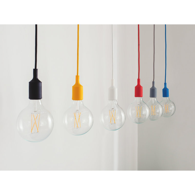 1 - Light Bulb Pendant, Grey