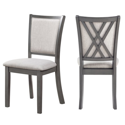 Josiha Polyester Upholstered and Wood Frame Side Chair 