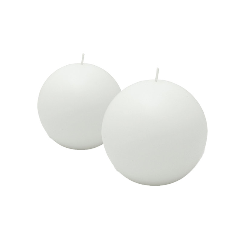 Bougie fantaisie citronnelle, Blanc, Diamètre de 3 po, Ensemble de 6