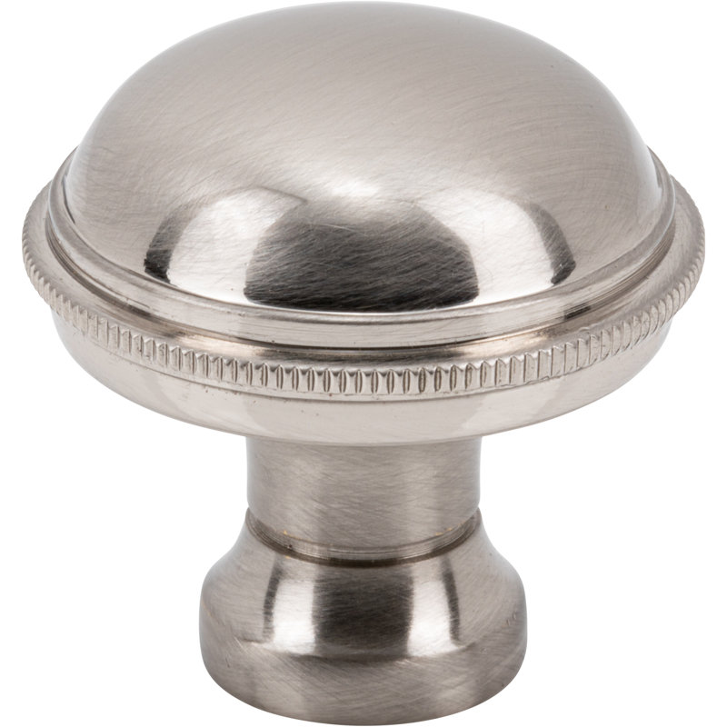 Purity 1 5/16" Diameter Round Knob, Brushed Satin Nickel