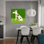 Reproduction d'art mural «chien tacheté sur fond vert»-129965250