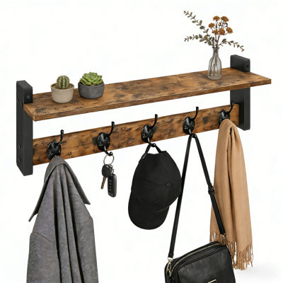 Versatile Wall Mounted Coat Hook Organizer